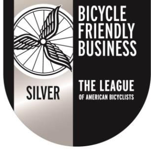 Silver Level Bicycle Friendly Business Seal