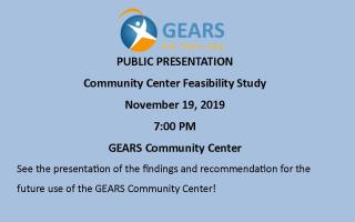Community Center Feasibility Study beginning @ 7:00 PM