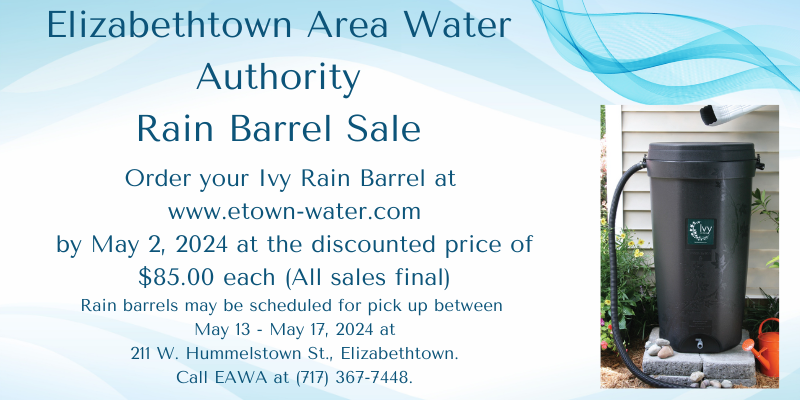 Elizabethtown Area Water Authority Rain Barrel Sale
