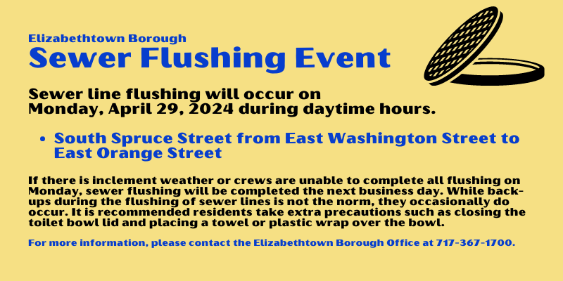 Sewer Line Flushing - South Spruce Street